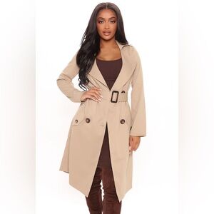 She's A Mystery Trench Coat - Khaki